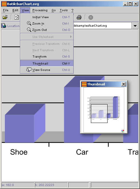 Squiggle - the SVG browser,  Thumbnail